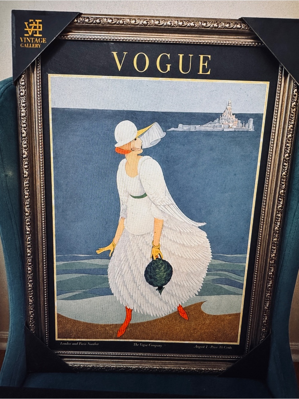New Vogue Print George Wolf Plank Fashion Woman at Beach Print